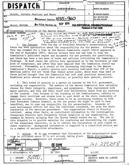 CIA Dispatch 1035-960 page 1